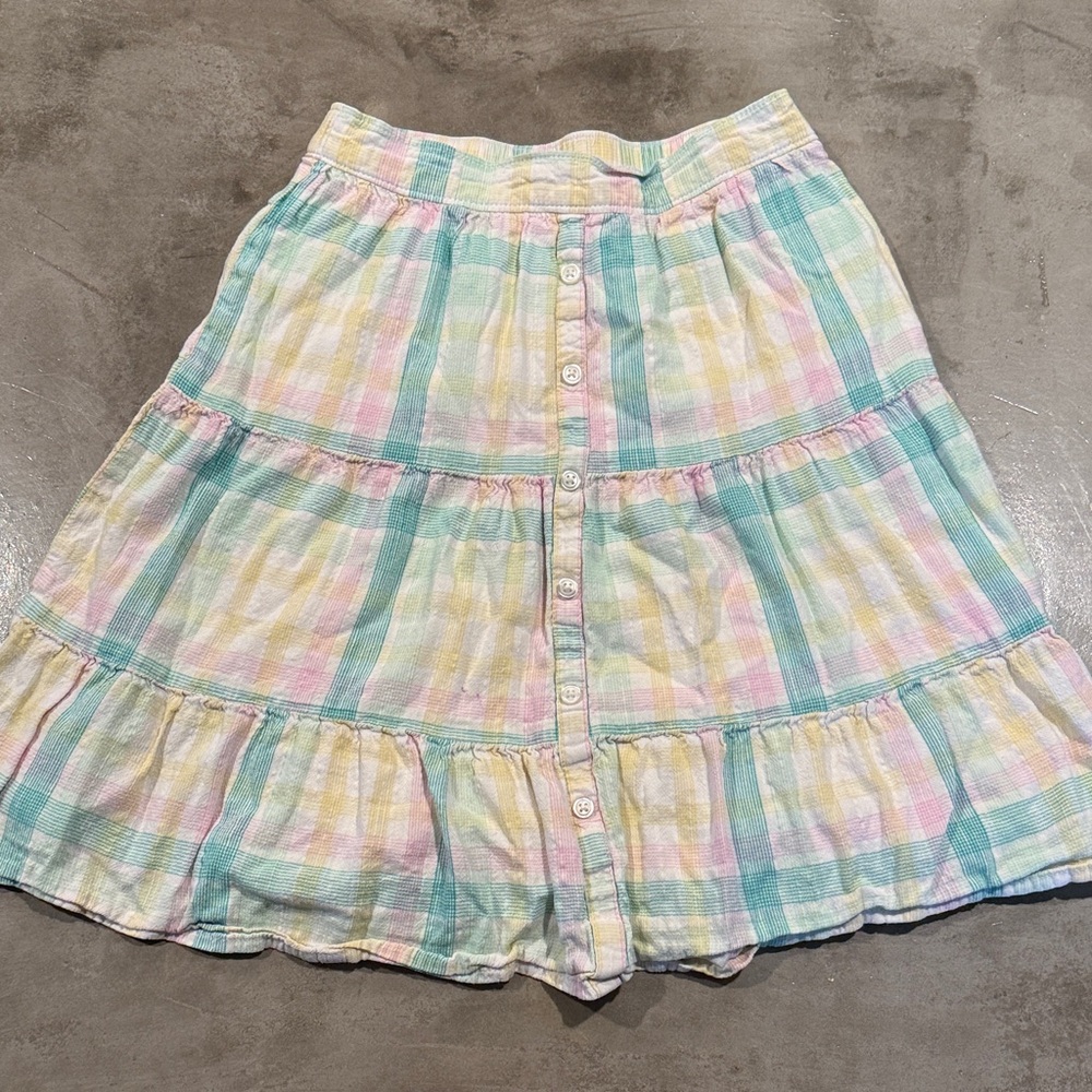 Old Navy Pastel Plaid A-Line Skirt